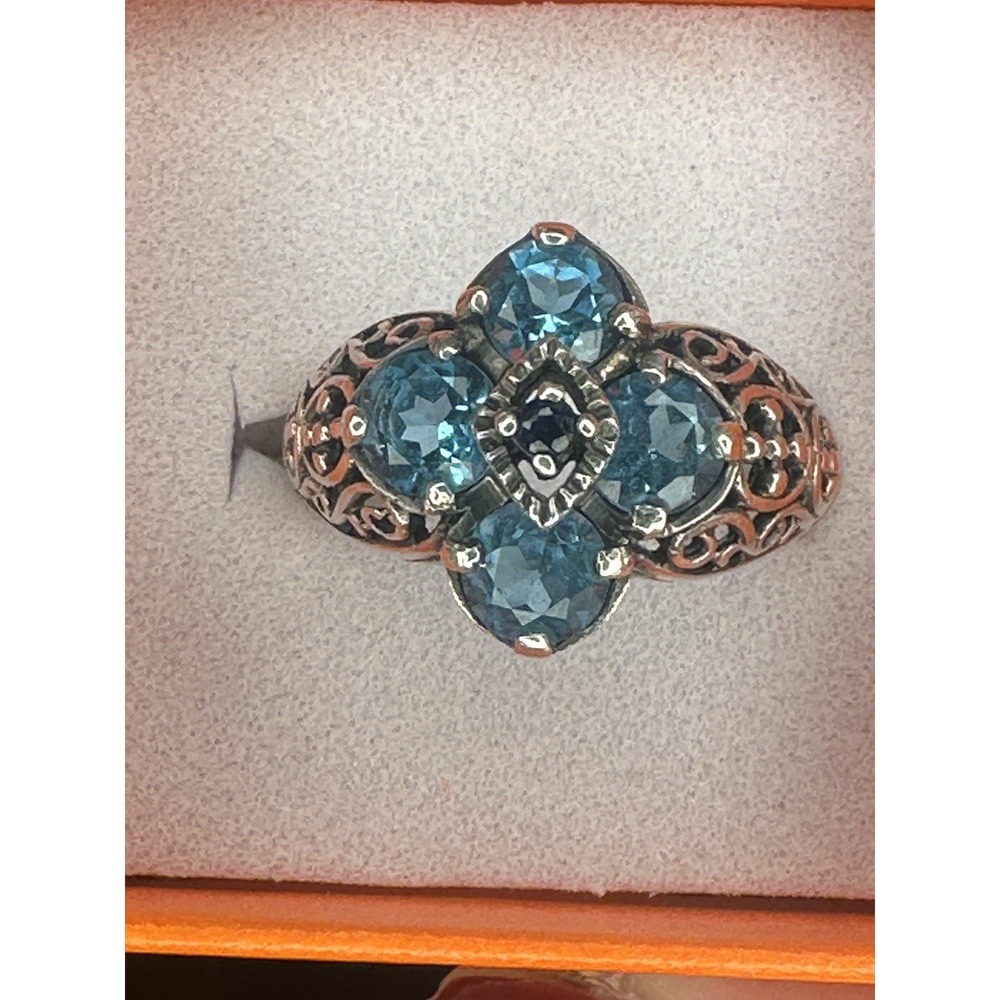 Elegant Blue Topaz Ring